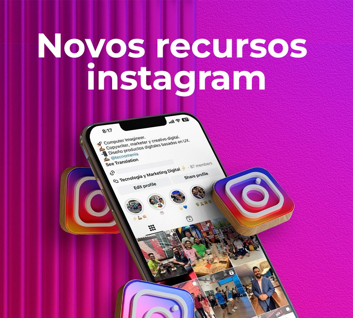 novos recursos instagram